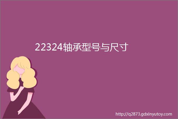 22324轴承型号与尺寸